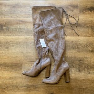 Knee-High Taupe Boots